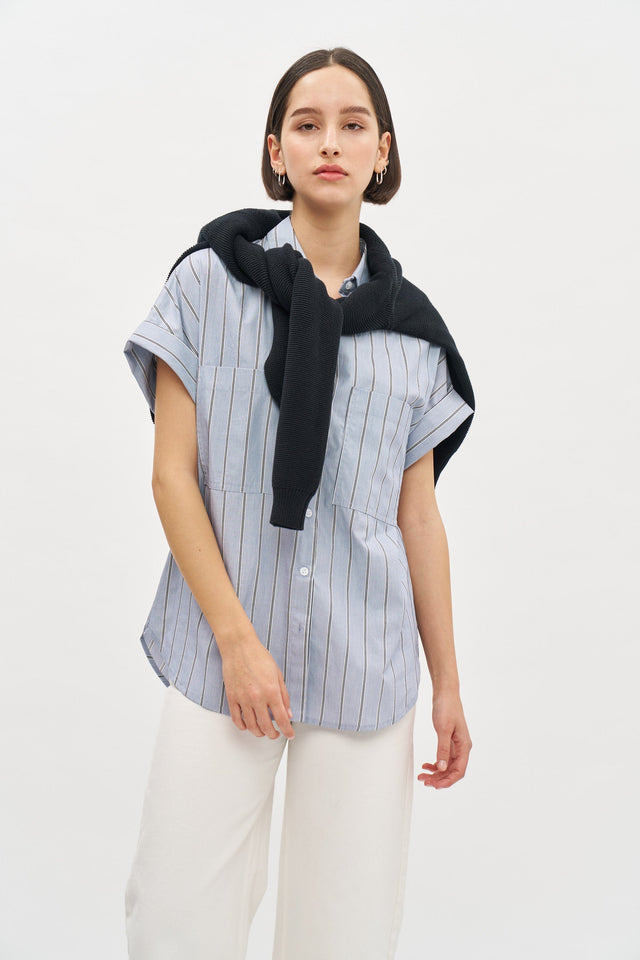 Daniel Blouse Light Blue stripes