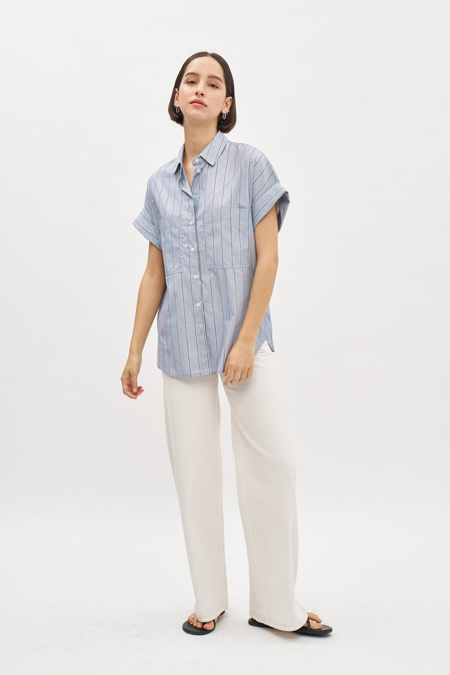 Daniel Blouse Light Blue stripes