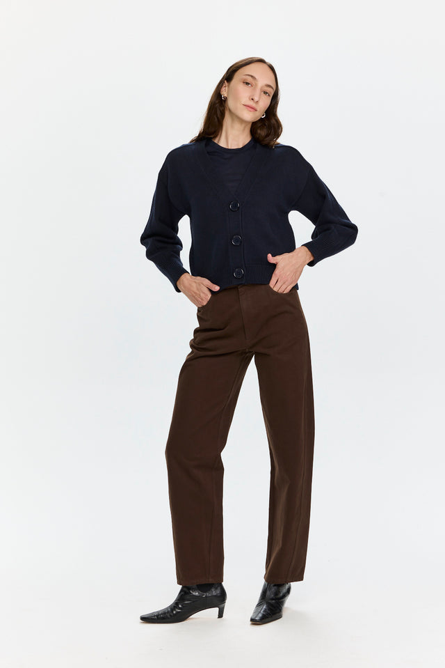 Barrel Leg Pants Brown