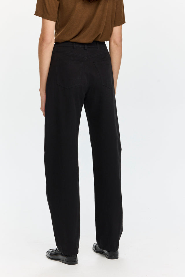 Barrel Leg Pants Black
