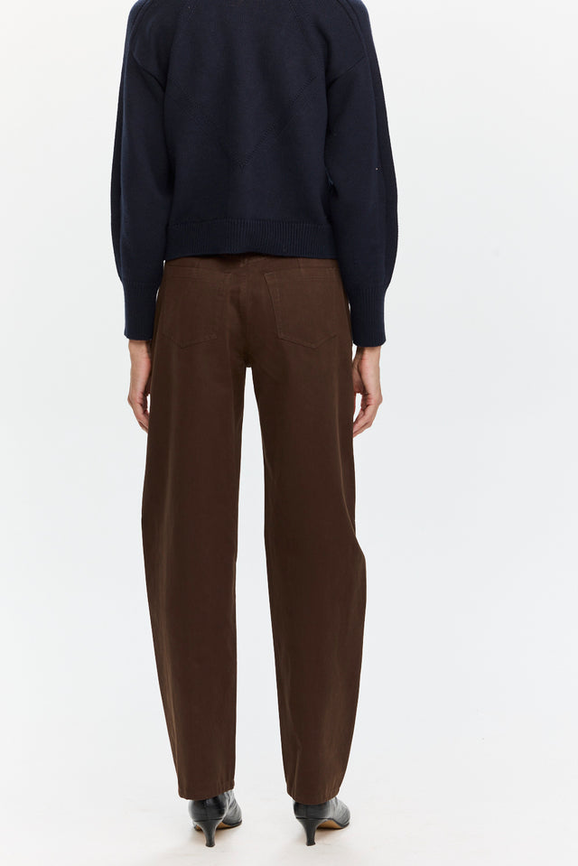 Barrel Leg Pants Brown