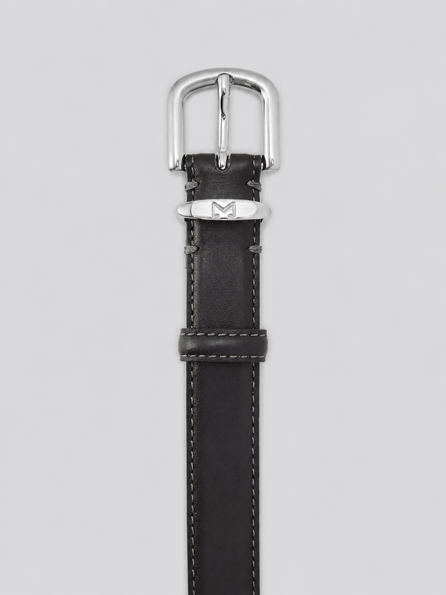TRES Signature Belt Black Silver