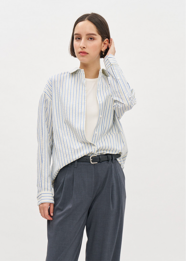 Andy Blouse Blue Stripes