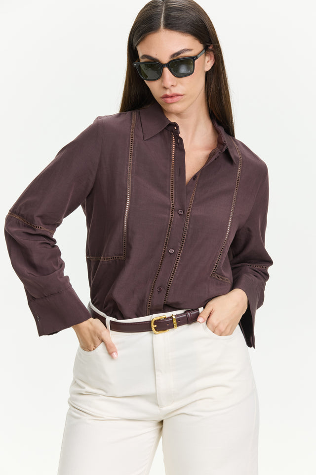 Molly Blouse Choclate Brown