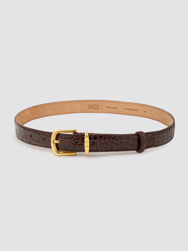 TRES Signature Belt Croco