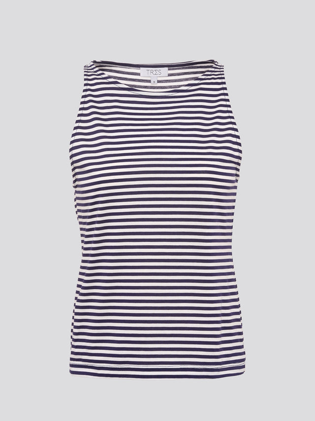 Boat neck Stripes Blue