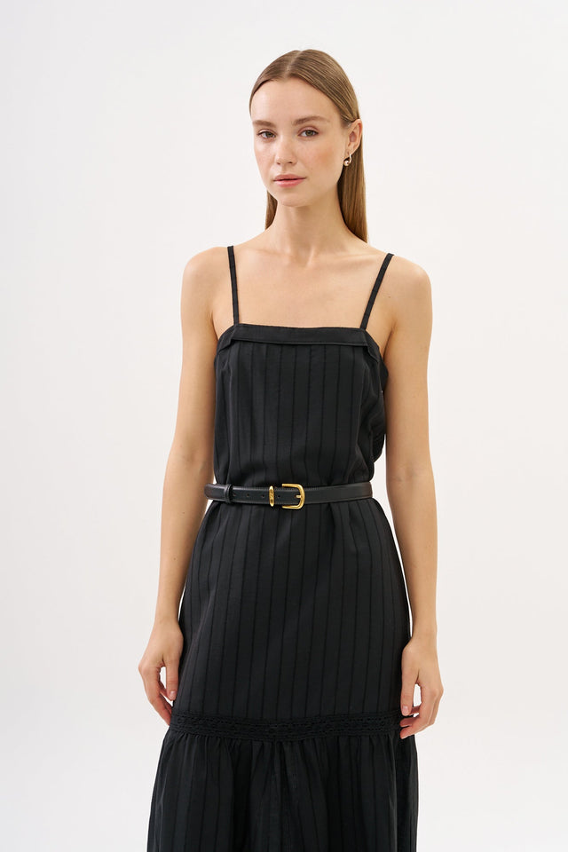 TRES Signature Belt Black Gold