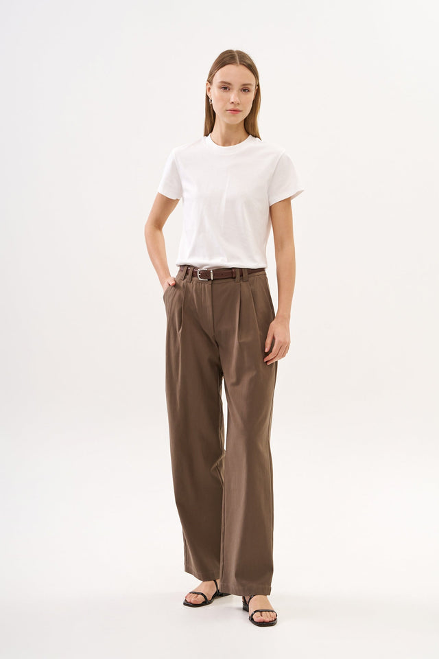 Noah Tencel Pants  Dusty Brown