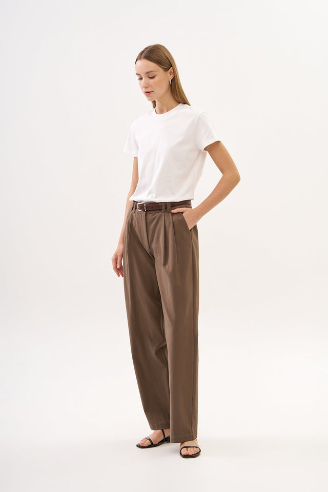 Noah Tencel Pants  Dusty Brown