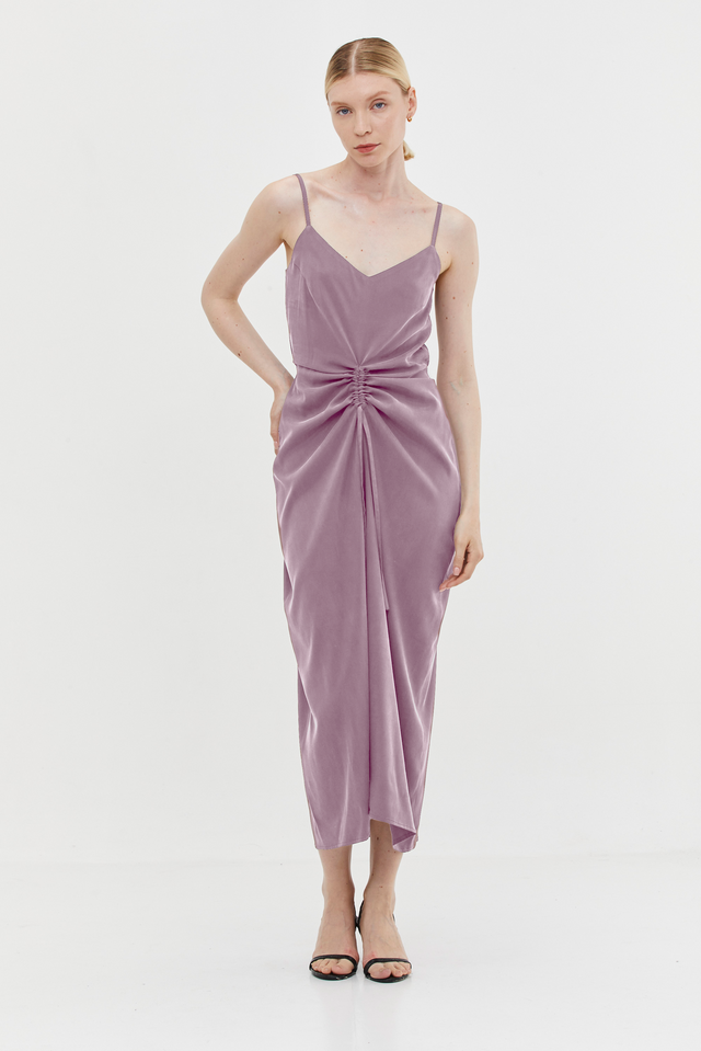 Nina Dress Cupro purple