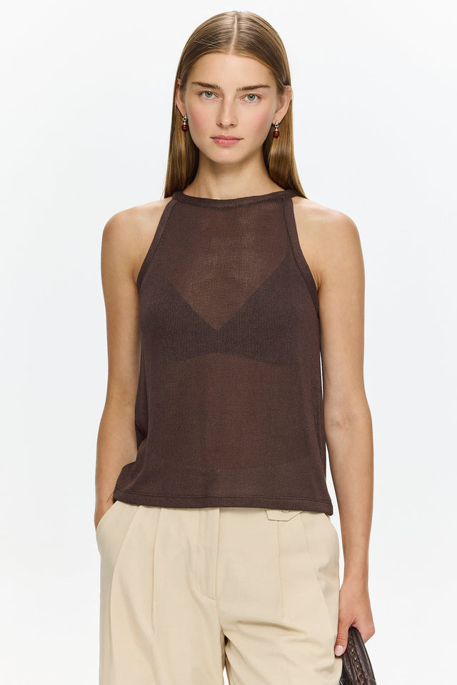Liv knitted Top Brown