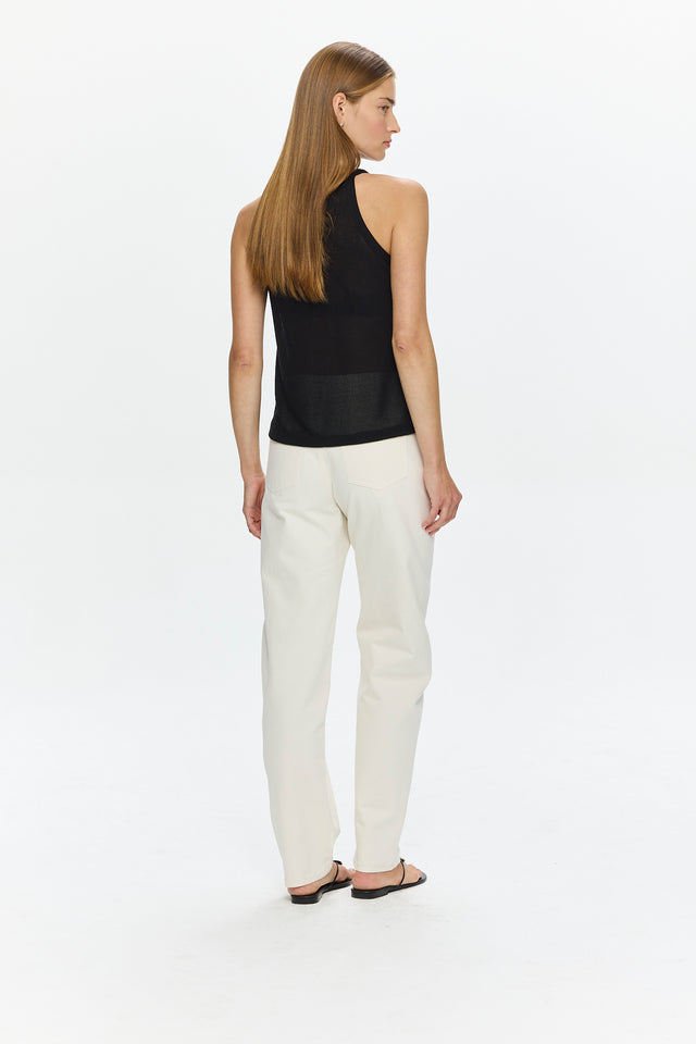 Barrel Leg Pants White
