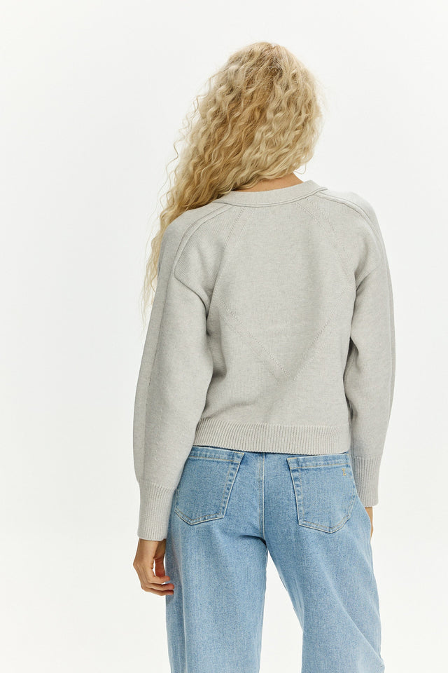 Mia Cardigan Grey Melange
