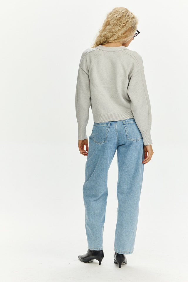 Mia Cardigan Grey Melange