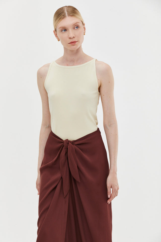 Vera Rib Tank Top Butter Yellow