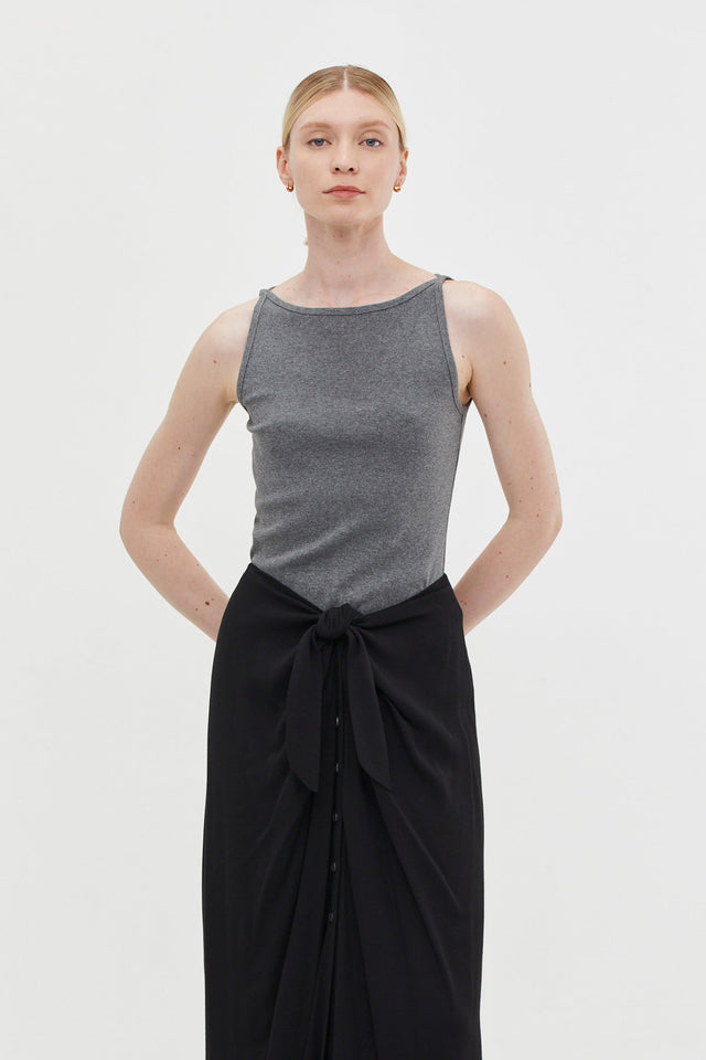 Vera Rib Tank Top Grey