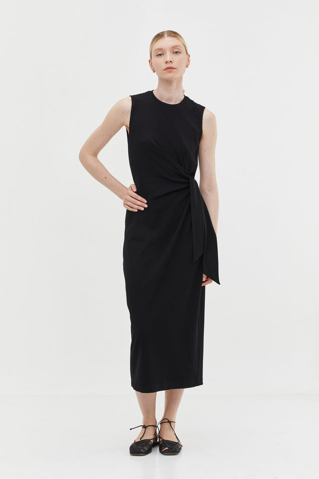 Sophie Rib Dress Black