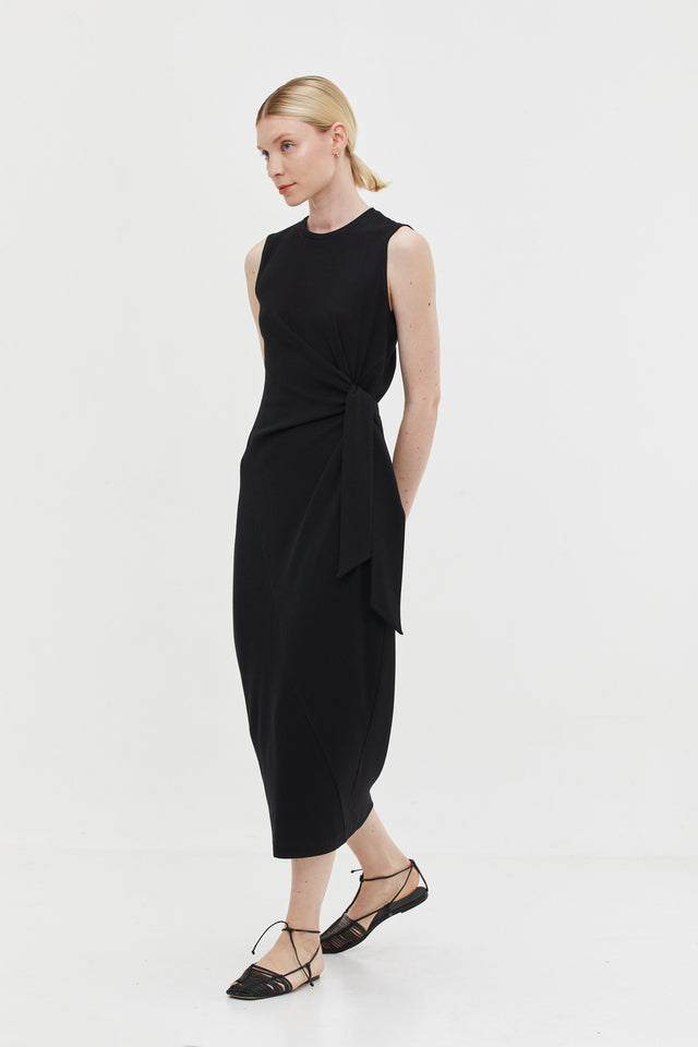 Sophie Rib Dress Black