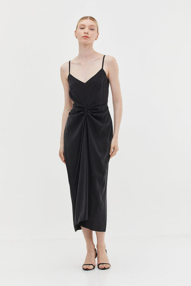 Nina Dress Cupro Black