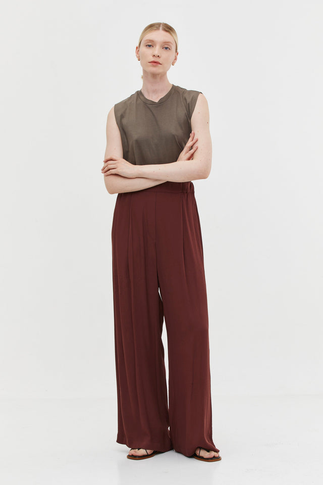 Ivy Ecovero Pants Burgundy