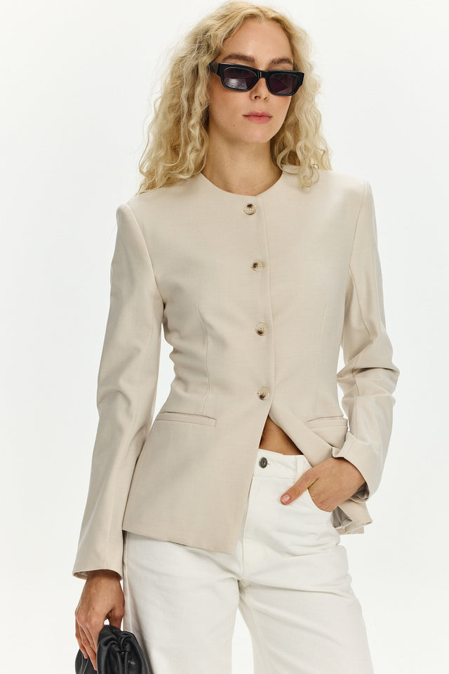 Ines Soft Blazer Beige