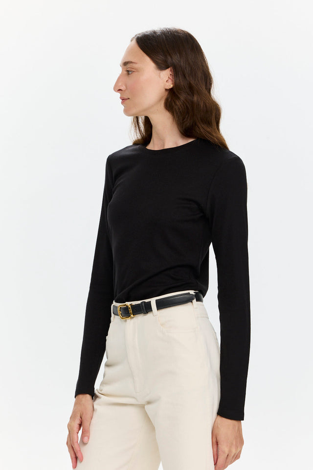 Mili Tencel Silk Top Black