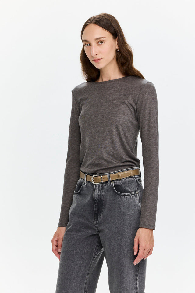 Mili Tencel Silk Top Grey