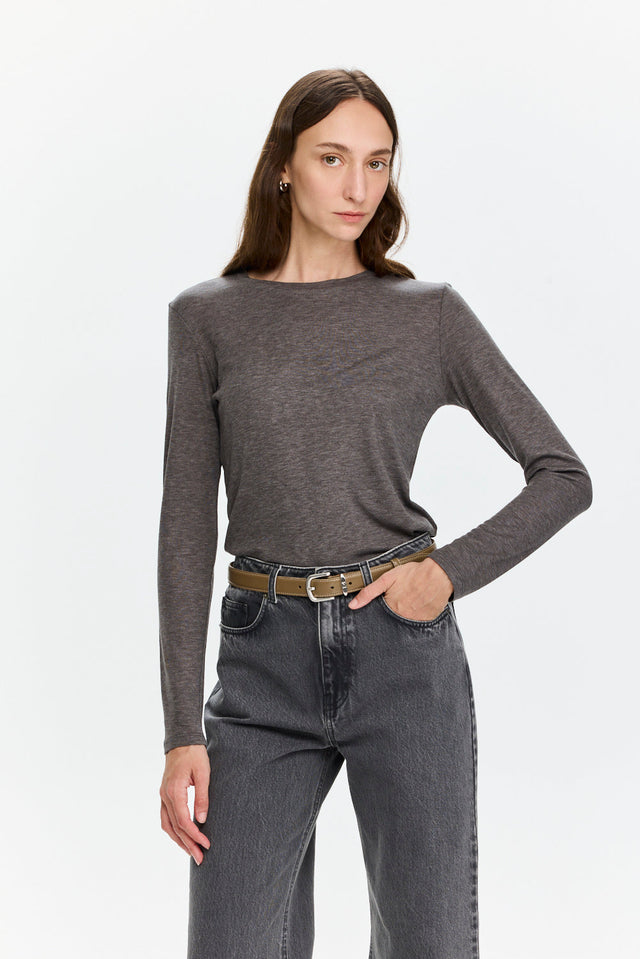 Mili Tencel Silk Top Grey
