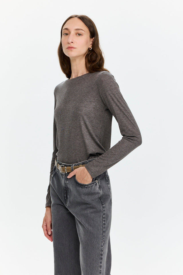 Mili Tencel Silk Top Grey