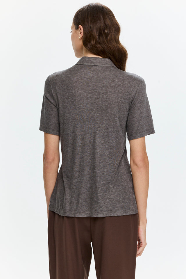 Alison Soft Blouse Dark Grey