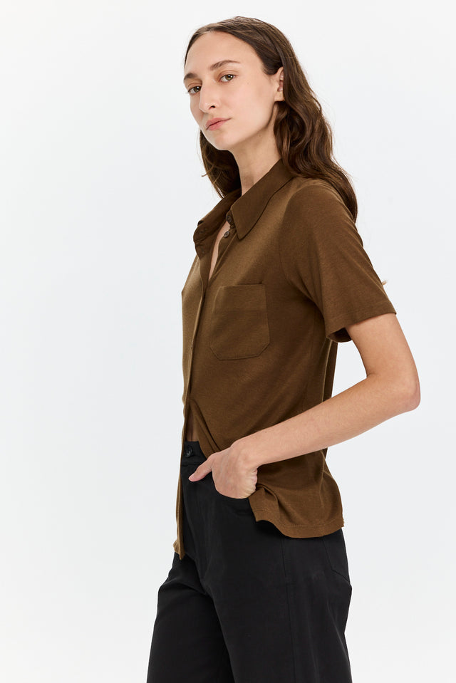 Alison Soft Blouse Brown