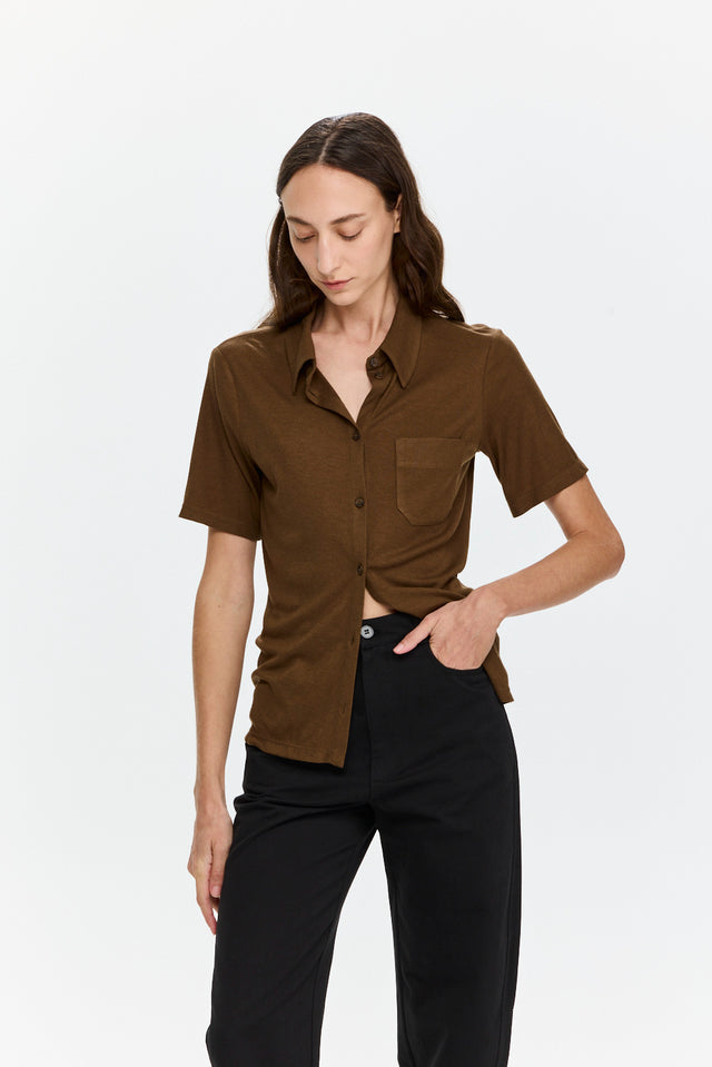 Alison Soft Blouse Brown