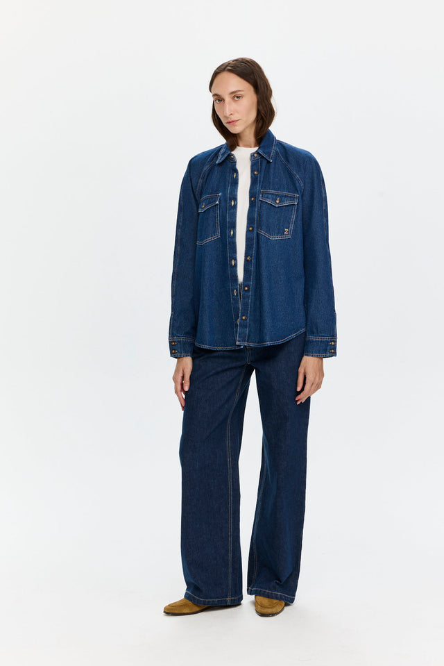Wide Leg Denim Dark Indigo