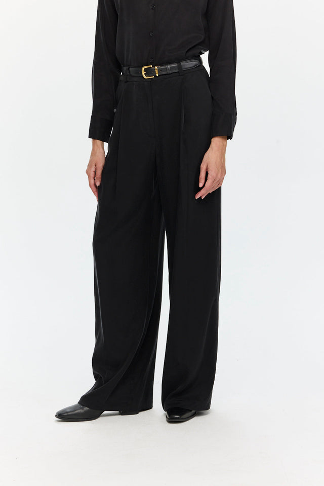 Cupro Pants Black