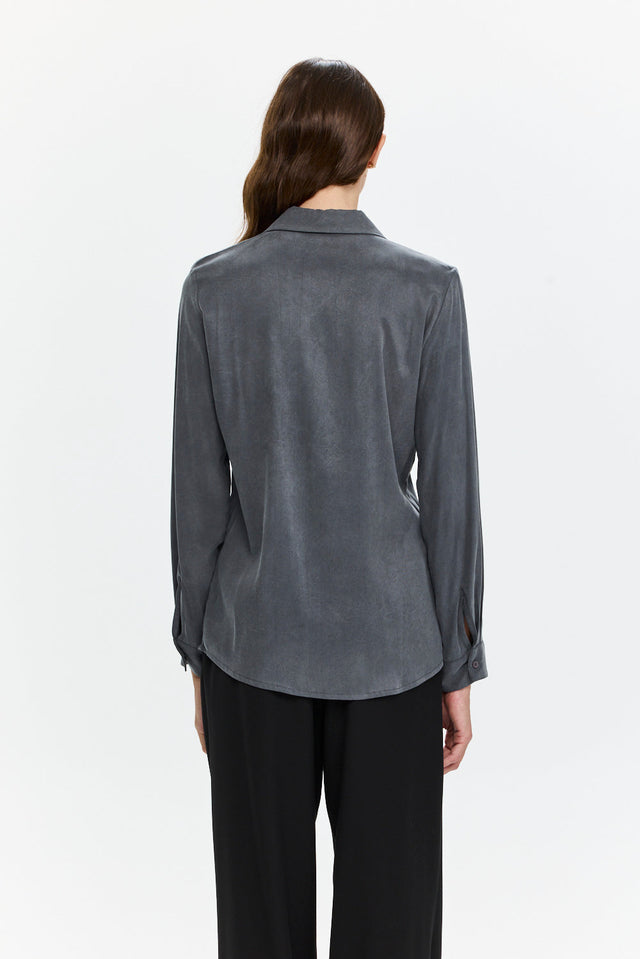 Cupro Blouse Grey