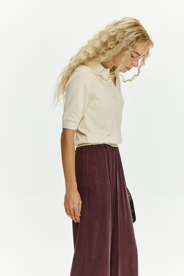 Short Sleeve Polo Cream