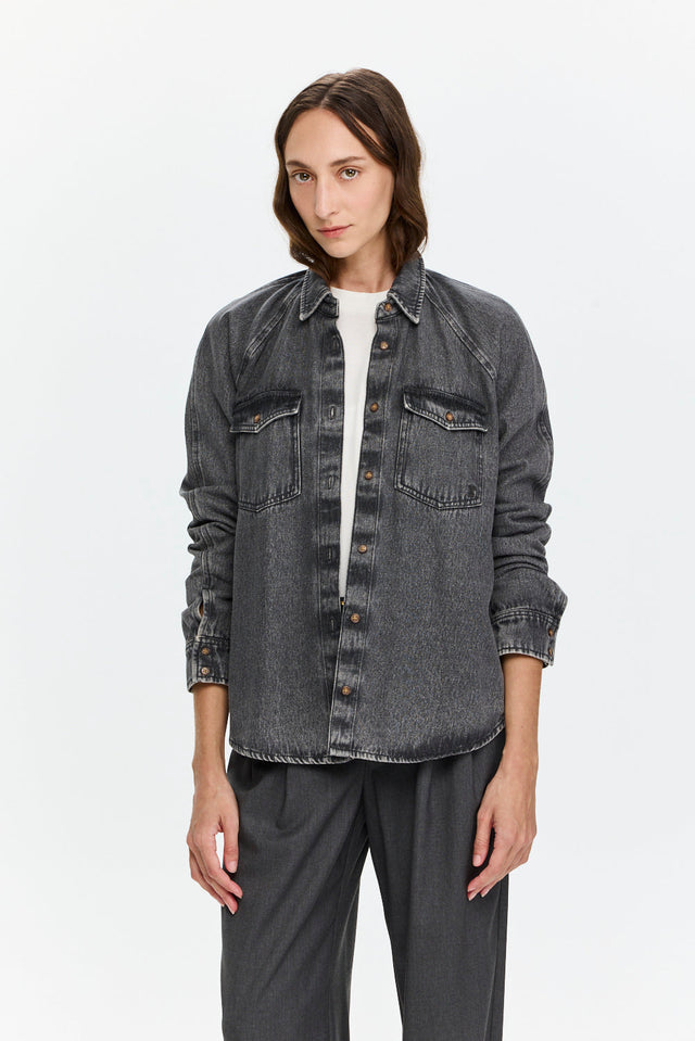 Denim Shirt Washed Grey