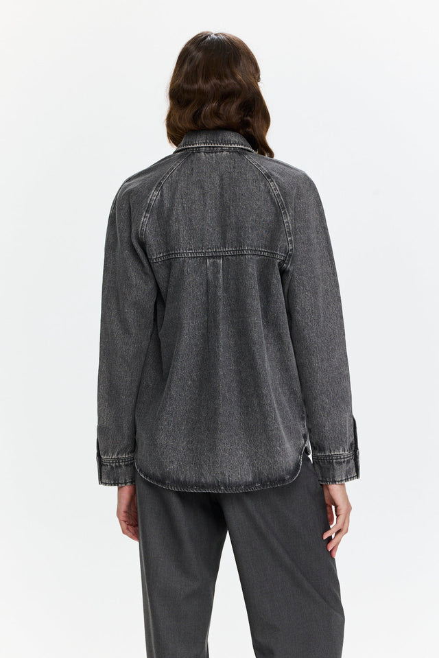 Denim Shirt Washed Grey