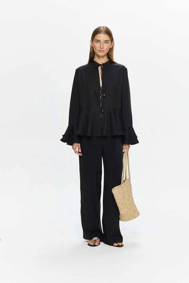 Charlotte Blouse Tencel Black