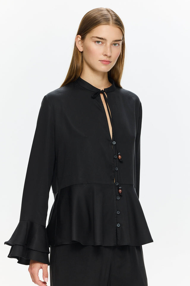 Charlotte Blouse Tencel Black