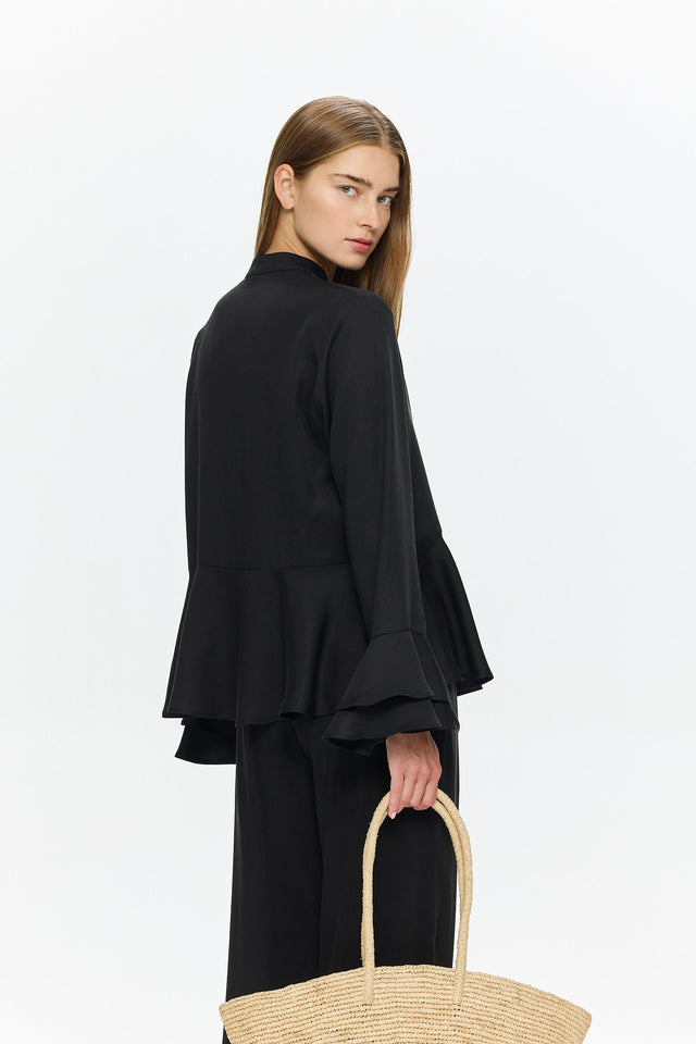 Charlotte Blouse Tencel Black