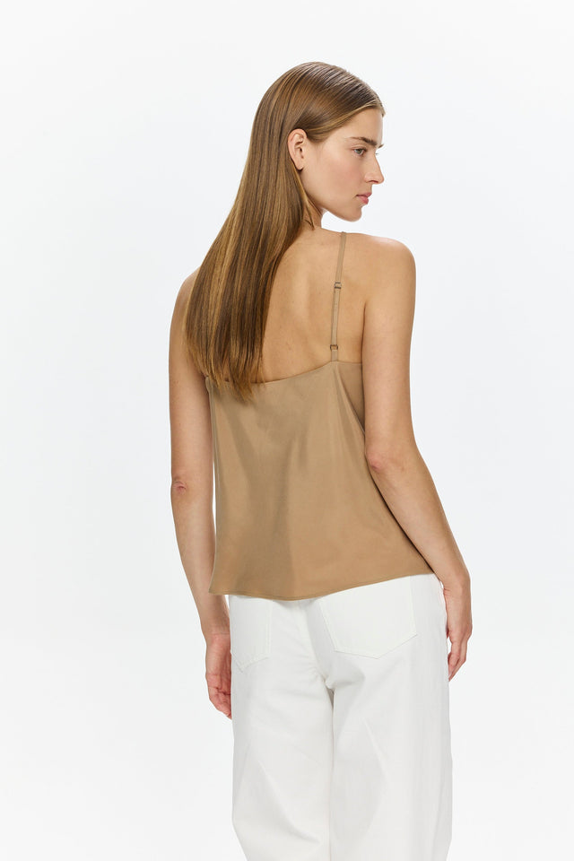 Abby Cupro Top Beige
