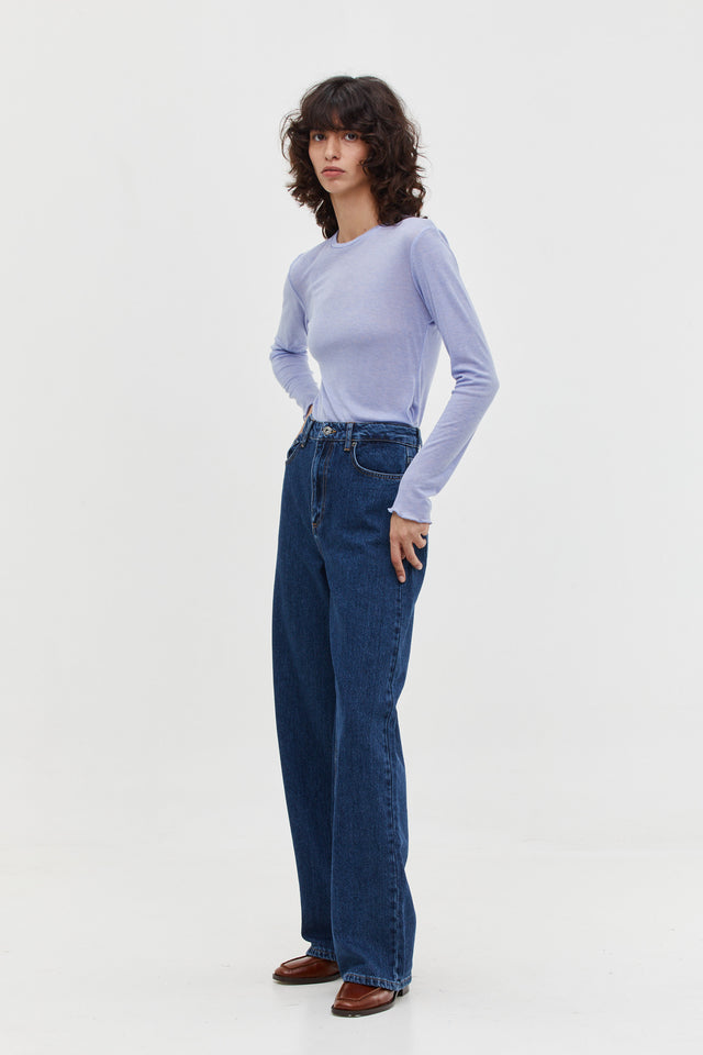 Vicky Cashmere Top Light Blue