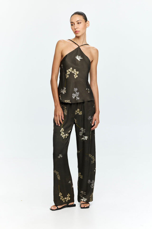 Abby Printed Top Chocolate