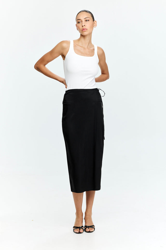 Harper Wrap Skirt Black