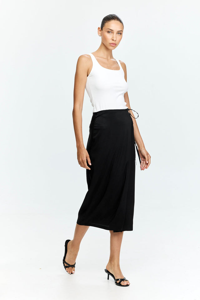 Harper Wrap Skirt Black