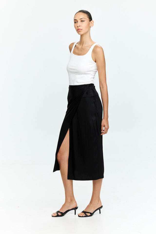 Harper Wrap Skirt Black