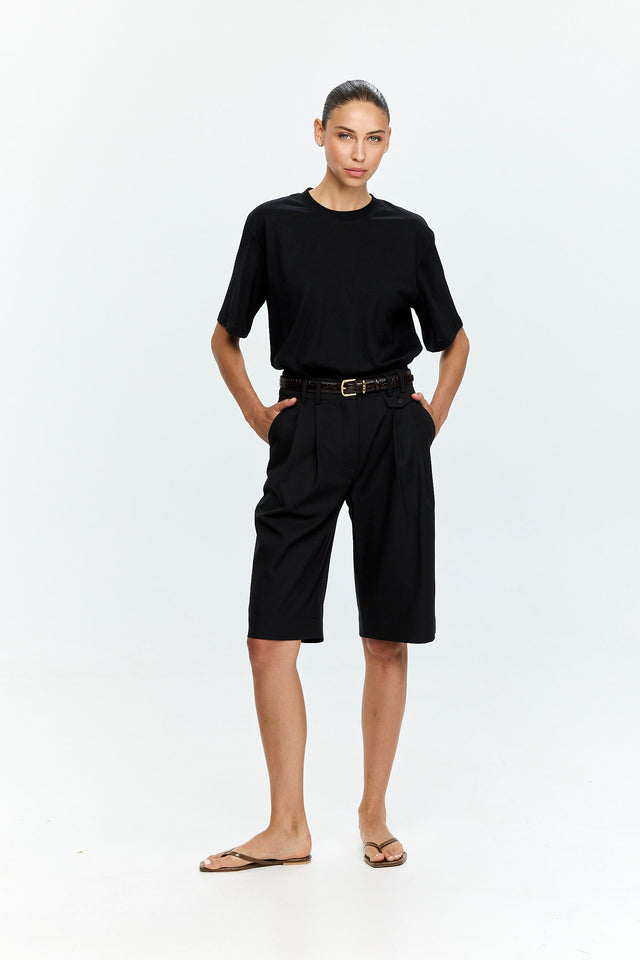 Noah Tencel Bermuda Black