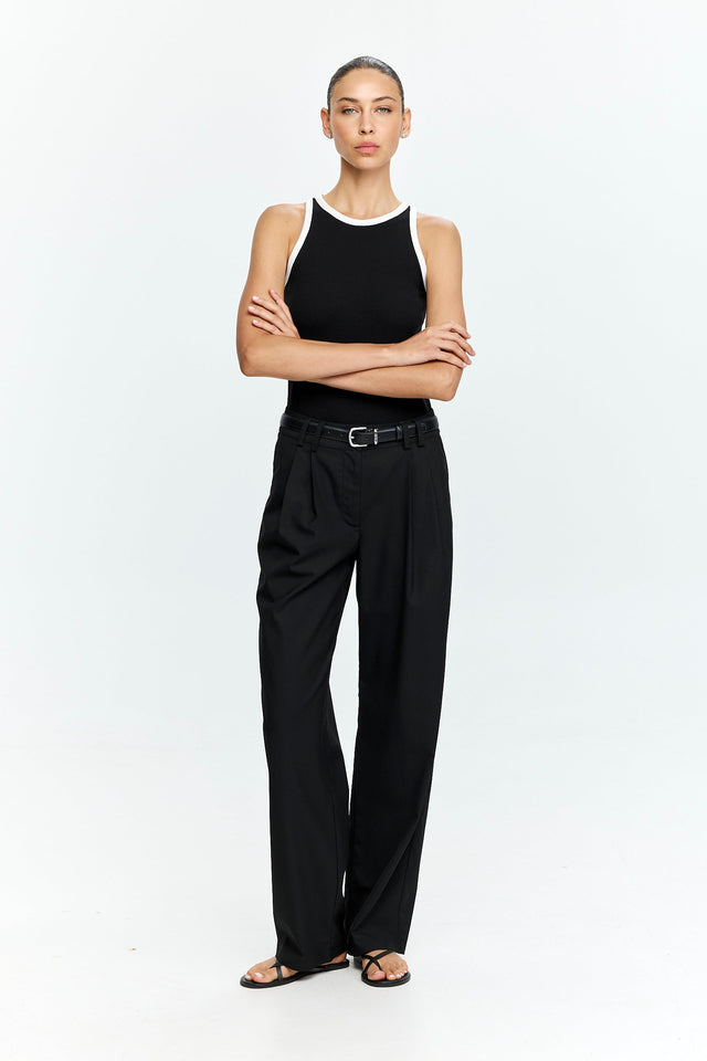 Noah Semi Tailored Pants Black