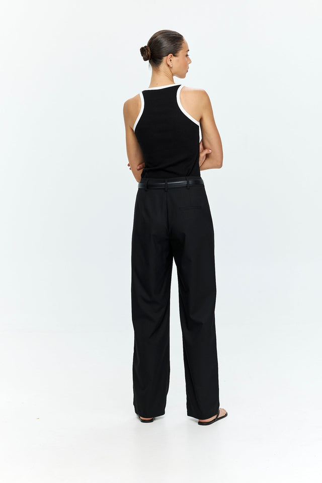 Noah Semi Tailored Pants Black